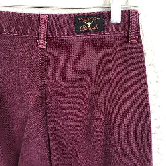 Vintage Jewells Classic Bottoms Jeans Juniors 7 Purple  Faded Bareback Crossover - Picture 12 of 16